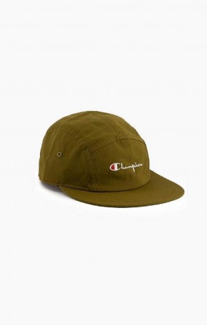 Chapeaux Champion Classiche Script Logo Baseball Cap Homme Vert Olive Vert | 1486-LHCQW