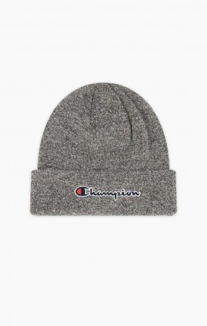 Chapeaux Champion Embroidered Script Logo Beanie Hat Homme Grise Foncé | 3641-LSPCE