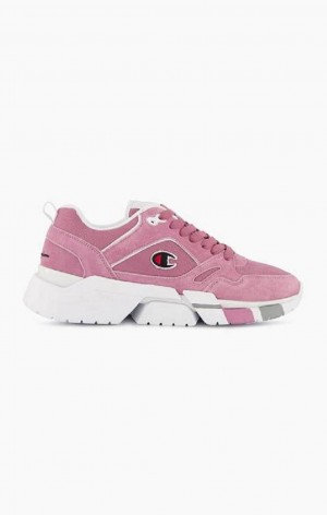 Chaussures de Sport Champion Lander Daim and Mesh Trainers Femme Violette | 7238-AIOCE