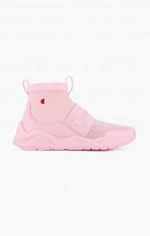 Chaussures de Sport Champion Rally C Sock Runner Trainers Femme Rose | 7628-JINPF