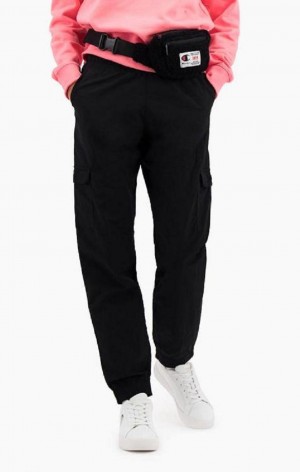 Pantalon Jogger Champion C Logo Cargo Trousers Femme Noir | 9260-SZTNH