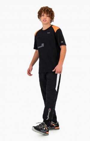 Pantalon Jogger Champion Colour Block Piste Pants Homme Noir | 0397-ZJNDR