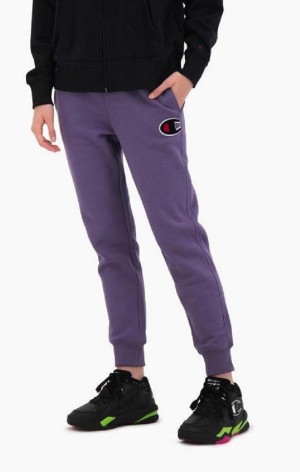 Pantalon Jogger Champion Contrast Cuff Fleece Velvet C Joggers Femme Violette Vert Olive | 8034-JQHAM