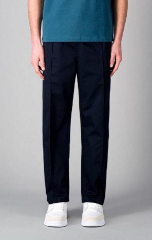 Pantalon Jogger Champion Droit Leg Front Seam Woven Trousers Homme Bleu Foncé | 1948-JYSRN