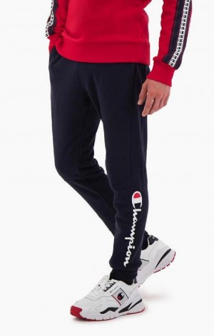 Pantalon Jogger Champion Script Logo Coton Terry Joggers Homme Grise Clair | 9261-HGSIA