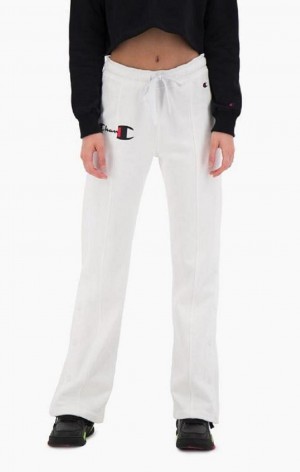 Pantalon Jogger Champion Spliced Logo Popper Piste Pants Femme Blanche | 0468-BZTIM