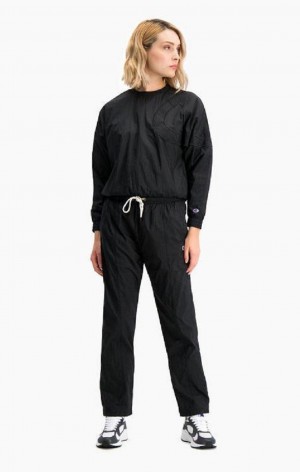 Pantalon Jogger Champion Tape Detail Slim Fit Piste Pants Femme Noir | 3826-WXJUV