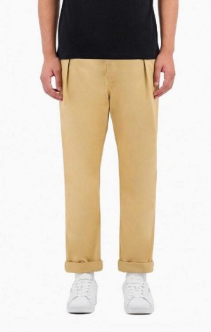 Pantalon Jogger Champion Tapered Woven Trousers Homme Marron Clair | 6423-MRTVQ