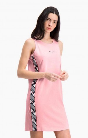 Peignoir Champion Jacquard Logo Tape Tank Robe Femme Rose | 8926-ZLPJX