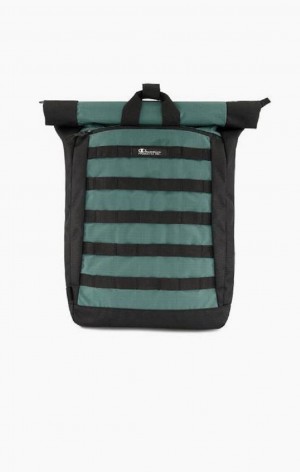 Sacs Champion Jacquard Logo Ripstop Coated Backpack Homme Vert | 1847-EBDJA