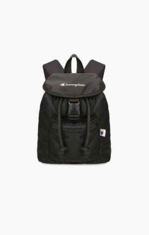 Sacs Champion Pocket Front Drawstring Backpack Femme Noir | 0564-VYFBK