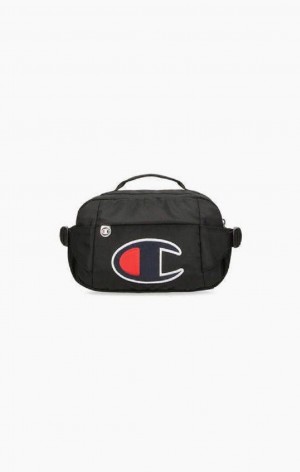 Sacs Champion Satin C Logo Patch Utility Belt Bag Homme Noir | 8435-WFPRJ