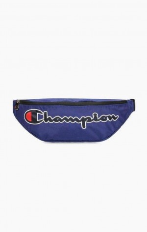 Sacs Champion Satin Script Logo Patch Belt Bag Homme Bleu | 0375-FRQTI