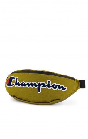 Sacs Champion Script Logo Faux Cuir Belt Bag Homme Doré | 6974-HPZGE