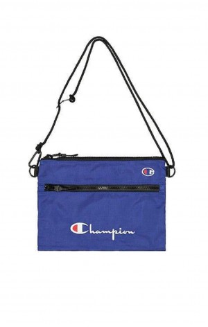 Sacs Champion Script Logo Mini Shoulder Bag Femme Bleu | 1284-KYFPN