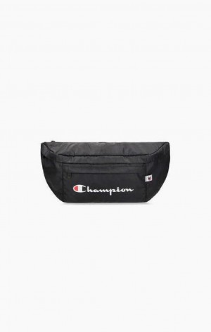 Sacs Champion Script Logo Zip Belt Bag Femme Noir | 3956-BFKUS