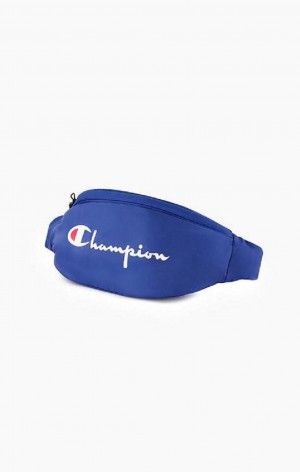 Sacs Champion Script Logo Zip Belt Bag Homme Bleu | 6912-BLFJE