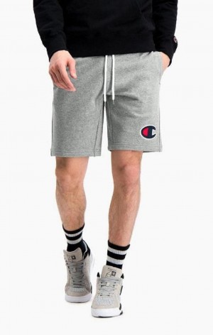 Short Champion C Logo Coton Terry Bermuda Shorts Homme Grise Foncé | 4357-OIEFB