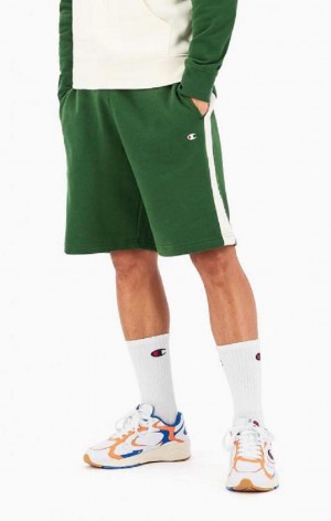 Short Champion C Logo Fleece Bermuda Shorts Homme Vert Clair | 1304-IYVXE