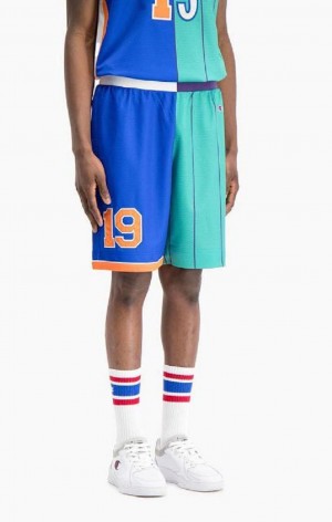 Short Champion NBMIX Patchwork 'Champion 19' Basketball Shorts Homme Bleu | 8210-LWABK