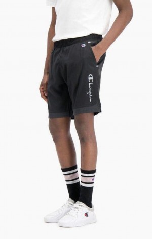 Short Champion Reflective Script Logo Shorts Homme Noir | 9758-YIWFP