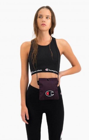 Soutien Gorge Sport Champion Script Logo Taille Racer Back Sports Bra Femme Noir | 1706-VUCHG