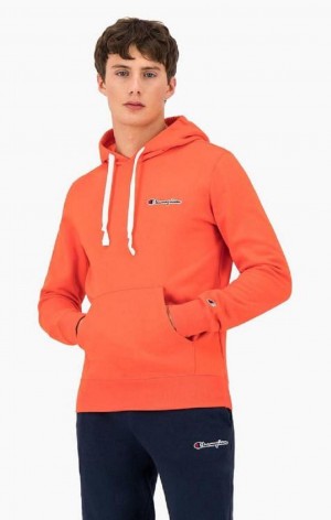 Sweat a Capuche Champion Small Script Logo Hoodie Homme Rouge | 2937-QZVEP