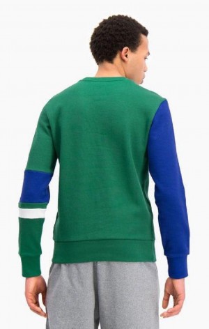 Sweats Champion Colour Block Stripe Detail Sweatshirt Homme Vert | 0718-AGOMW