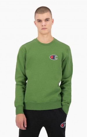 Sweats Champion Daim C Logo Coton Terry Sweatshirt Homme Vert | 5638-IVCLU