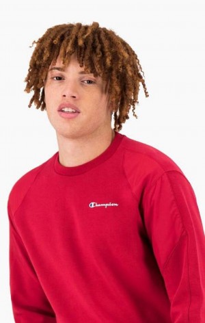 Sweats Champion Graphique Logo Print Rembourré Insert Sweatshirt Homme Rouge | 5234-MOFLI