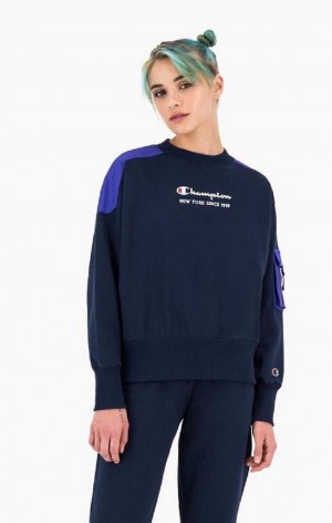 Sweats Champion New York Sweatshirt Femme Violette | 1245-GFZJM