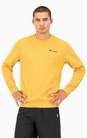 Sweats Champion Small Script Logo Sweatshirt Homme Orange | 4691-VJNRA