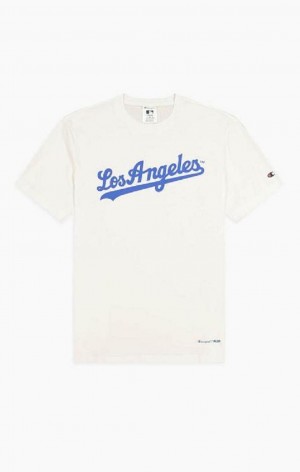 T Shirts Champion Los Angeles MLB T-Shirt Homme Blanche | 6304-NXZIC