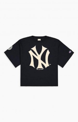 T Shirts Champion New York T-Shirt Femme Bleu Foncé | 8903-NYTVC