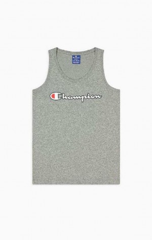 T Shirts Champion Script Logo Tank Top Femme Grise Foncé | 7258-LUIVR