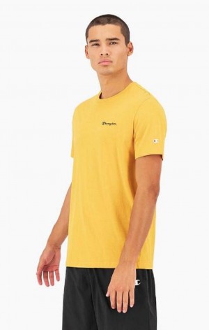 T Shirts Champion Small Script Logo T-Shirt Homme Orange | 5742-XGLOY