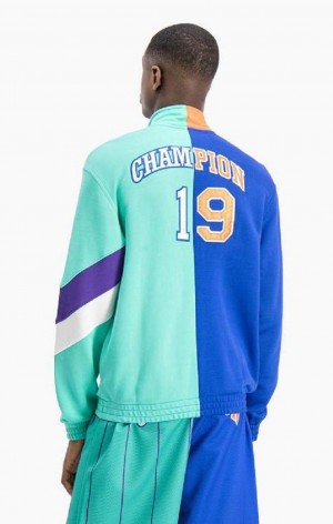 Vestes Champion NBMIX Patchwork 'Champion 19' Basketball Jacket Homme Bleu | 7412-JUGXQ