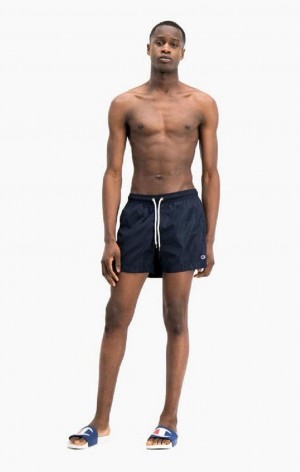 Vetement de Bain Champion Small C Logo Swim Shorts Homme Bleu Foncé | 1587-VPIBS