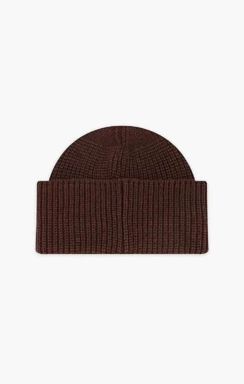 Chapeaux Champion C Logo Patch Beanie Hat Homme Marron | 4602-XOZWR