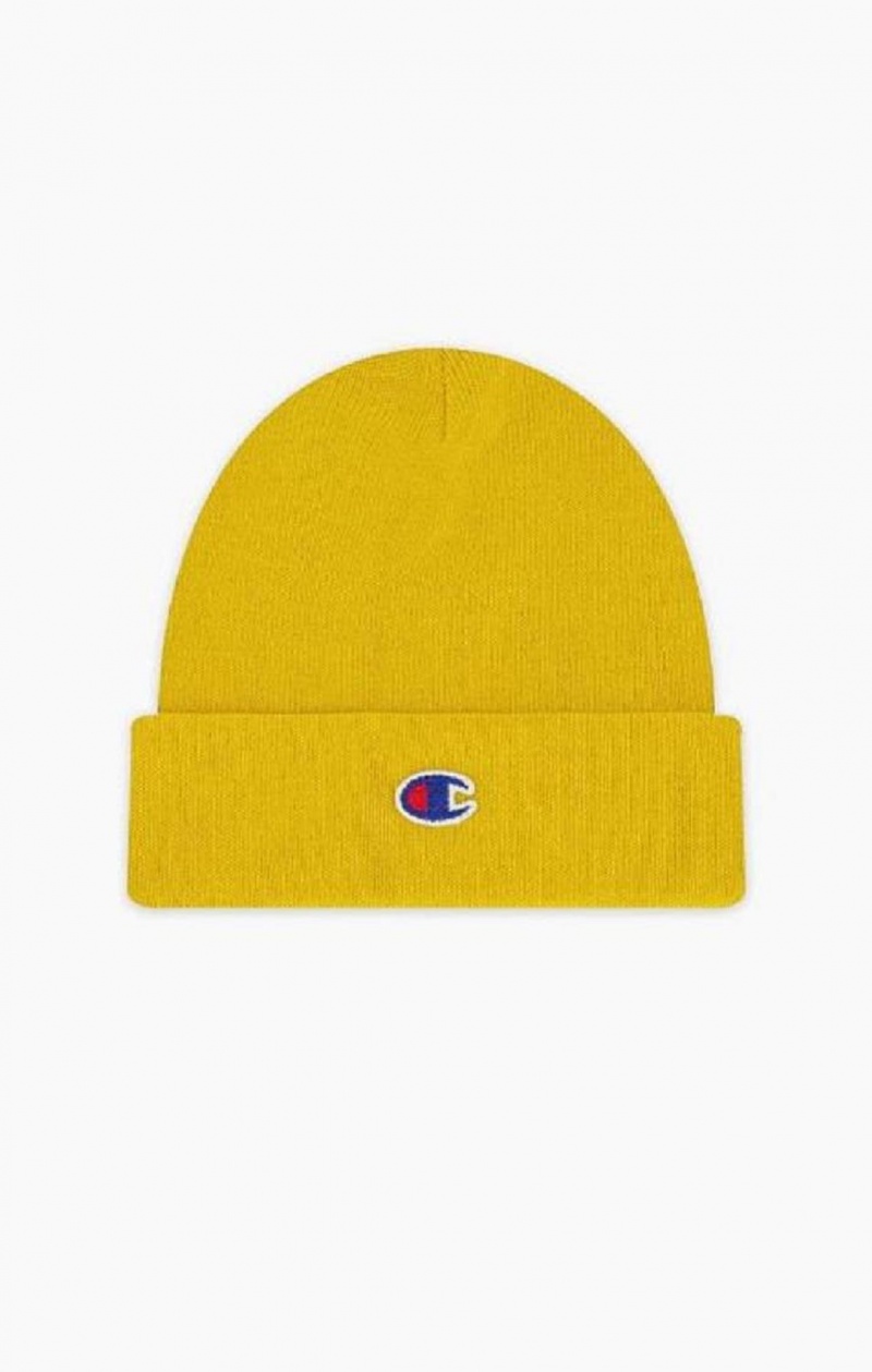 Chapeaux Champion C Logo Recycled Yarn Beanie Hat Homme Doré | 8591-WDMTI