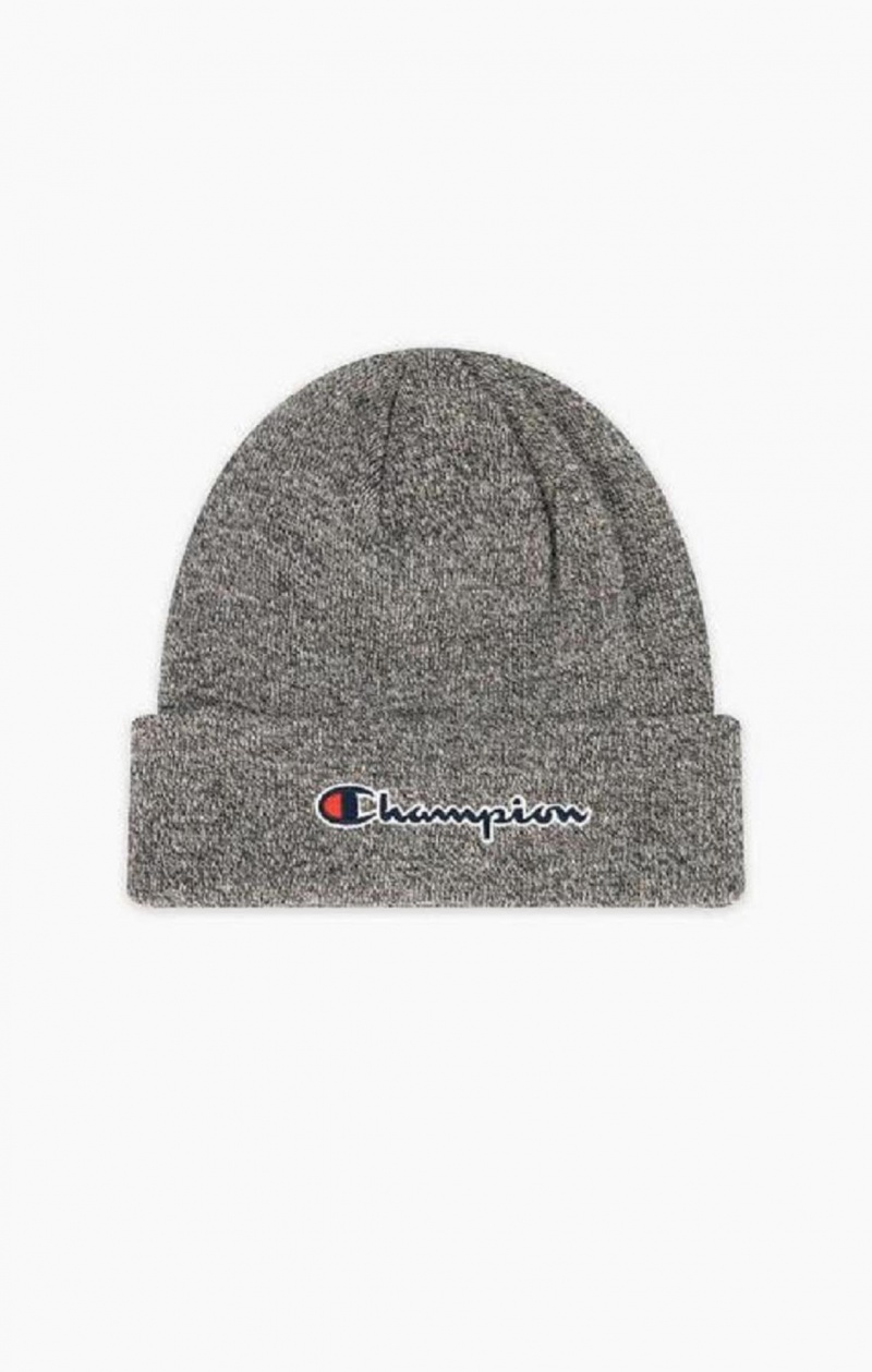 Chapeaux Champion Embroidered Script Logo Beanie Hat Homme Grise Foncé | 3641-LSPCE