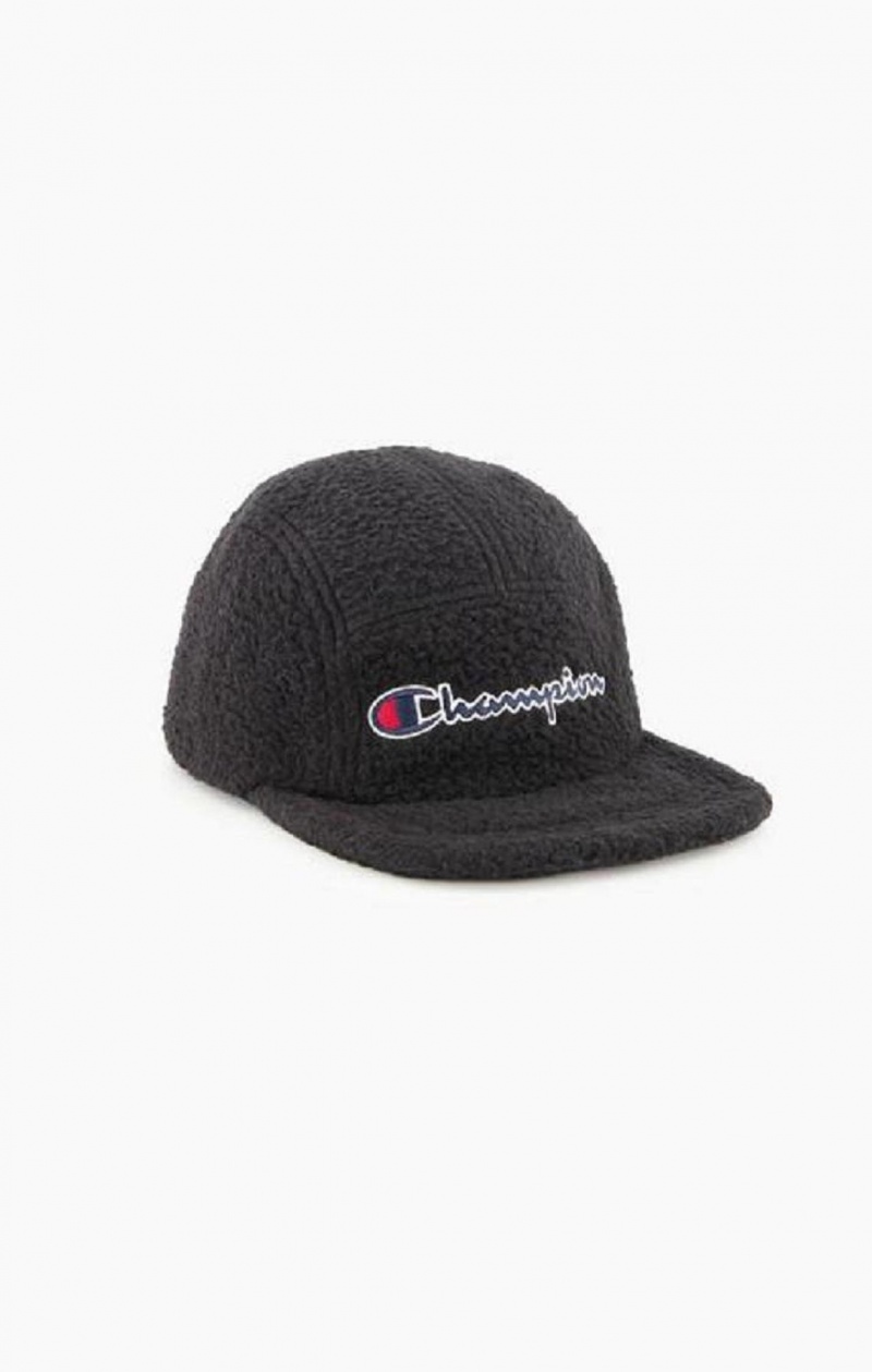 Chapeaux Champion Embroidered Script logo Teddy Baseball Cap Homme Noir | 3845-KTXDW