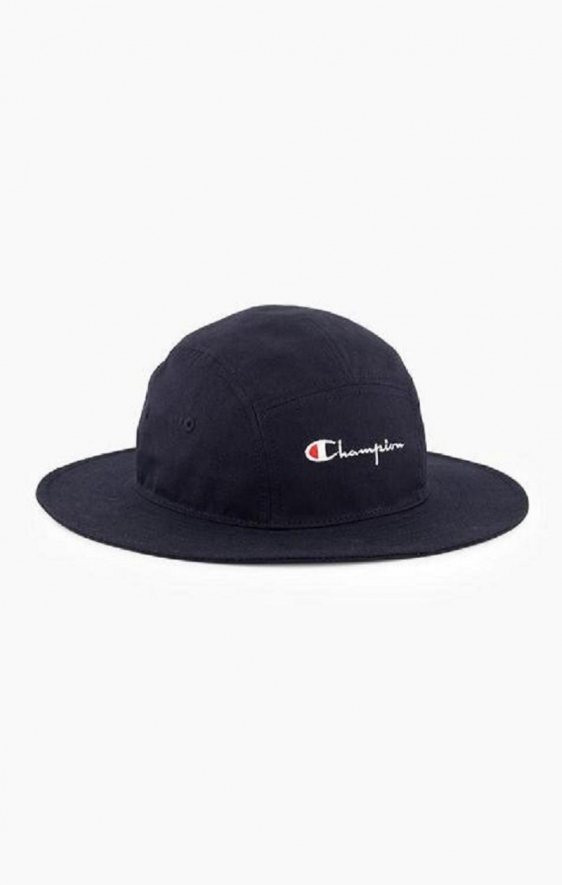 Chapeaux Champion Script Logo Bucket Hat Homme Bleu Foncé | 3527-MAPTE