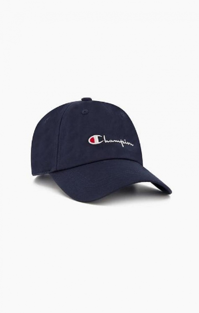 Chapeaux Champion Script Logo Woven Baseball Cap Homme Noir | 7069-LHQMV