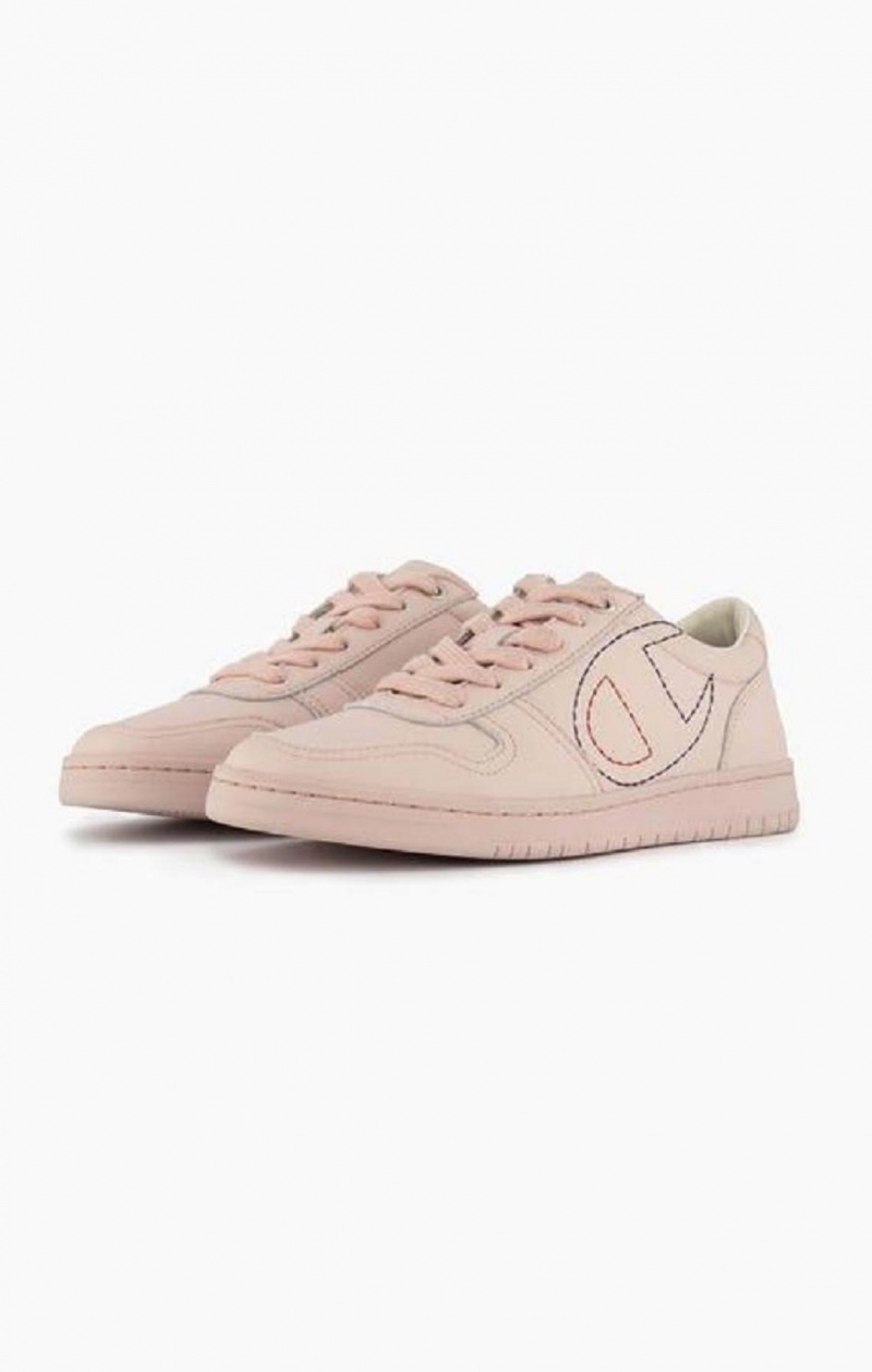 Chaussures de Sport Champion 919 Low Logo Outline Trainers Femme Rose | 0256-ZNLQB