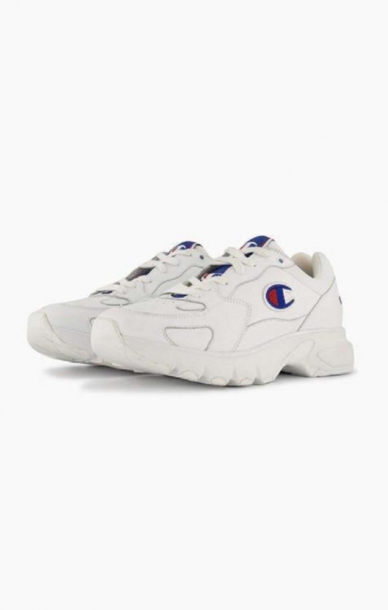 Chaussures de Sport Champion CWA Cuir Trainers Homme Blanche | 0253-IXKNP