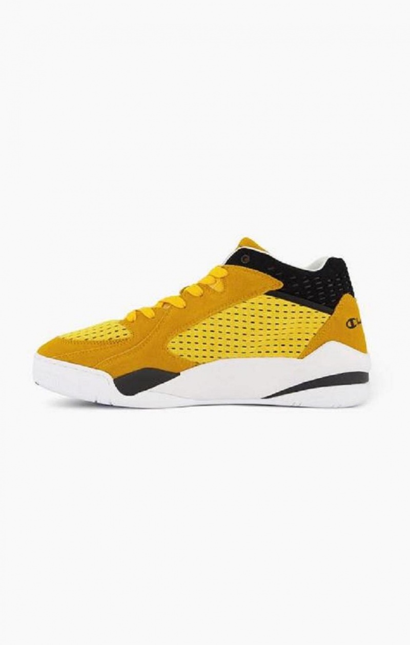 Chaussures de Sport Champion Daim and Mesh Zone Mid Trainers Homme Doré | 8196-FSNTL