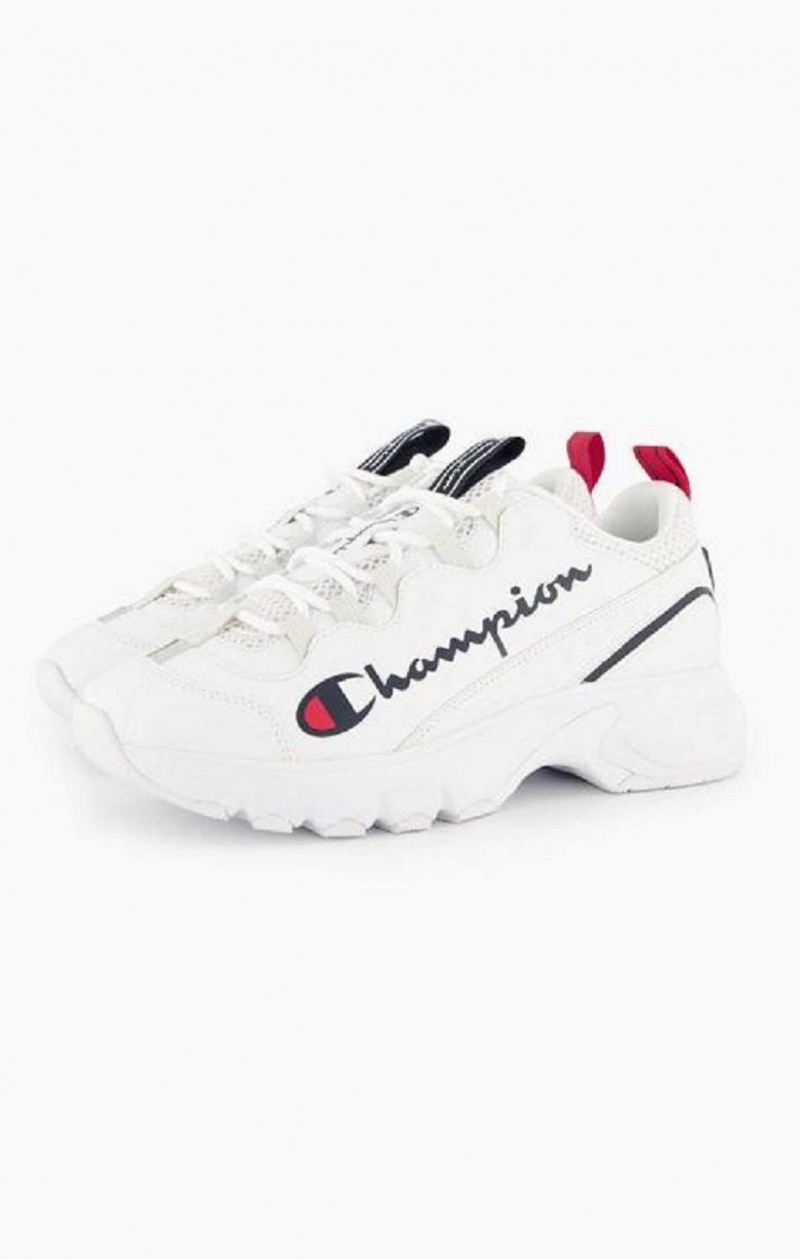 Chaussures de Sport Champion Script Logo Recycled Mesh Trainers Femme Blanche | 8702-XNGRS