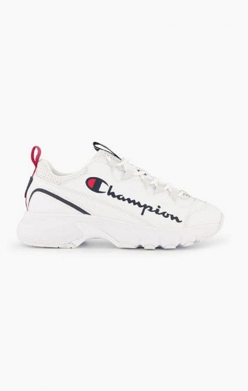 Chaussures de Sport Champion Script Logo Recycled Mesh Trainers Femme Blanche | 8702-XNGRS