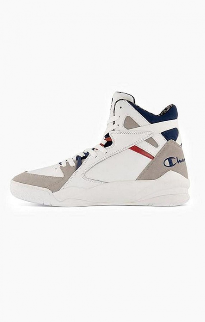 Chaussures de Sport Champion Zone High Top - Century Edition Trainers Homme Blanche | 9473-PSROF